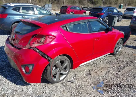 2013 Hyundai Veloster Turbo W/Black из США, поврежденный, VIN KMHTC6AEXDU115328